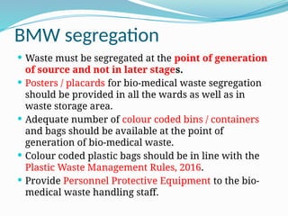 Biomedical Segregation Chart.pdf Comprehensive Biomedical Waste Management: Rules, Segregation, and ...