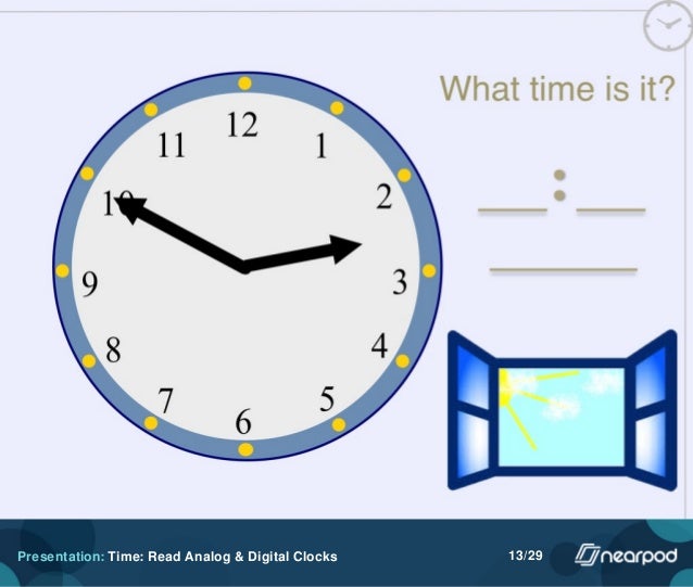 Time Read Analog and Digital Clocks