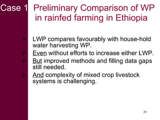Livestock water productivity and its implications for developing countries: harnessing WP in crop-livestock systems of SSA