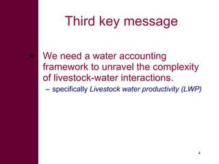 Livestock water productivity and its implications for developing countries: harnessing WP in crop-livestock systems of SSA