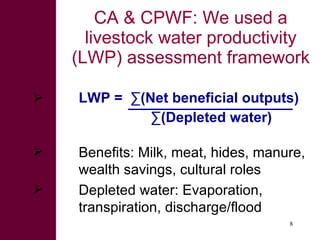 Livestock water productivity and its implications for developing countries: harnessing WP in crop-livestock systems of SSA
