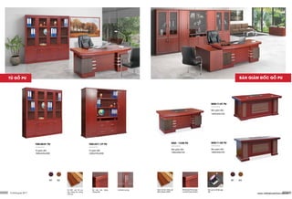 Gỗ MFC sơn PU cao
cấp, chống ẩm, chống
mối mọt.
Bề mặt trơn bóng,
chốngxước.
Linhkiệncaocấp.
BGd-11-02 PU
______
Bàn giám đốc
1800x900x760
BGd-11-01 PU
______
Bàn giám đốc
1800x900x760
BGd - 13-00 PU
______
Bàn giám đốc
1800x900x760
www.noithatxuanhoa.com.vn
BÀN GIÁM ĐỐC GỖ PU
Catalogue 2017
TGd-08-01 PU
______
Tủ giám đốc
1800x420x2000
TGd-2211 CT PU
______
Tủ giám đốc
2200x530x2000
TỦ GỖ PU
XH1 XH2XH1 XH2
Toàn bộ làm bằng gỗ
MDF/ Made of MDF
Bề mặt sơn PU cao cấp /
LuxuryPUpaintsurface
Tấm giả da để đặt giấy
viết.
 
