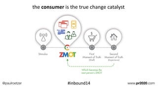the	
  consumer	
  is	
  the	
  true	
  change	
  catalyst
@paulroetzer www.pr2020.com#inbound14
 