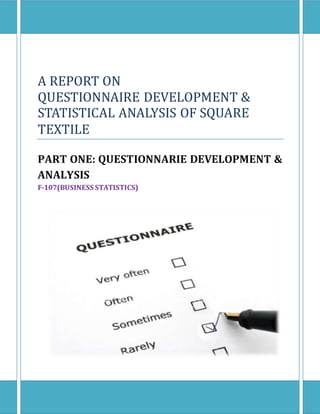 A report on Statistical Questionnaire | DOCX