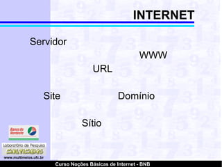 Servidor  WWW URL Site  Domínio  Sítio  INTERNET 