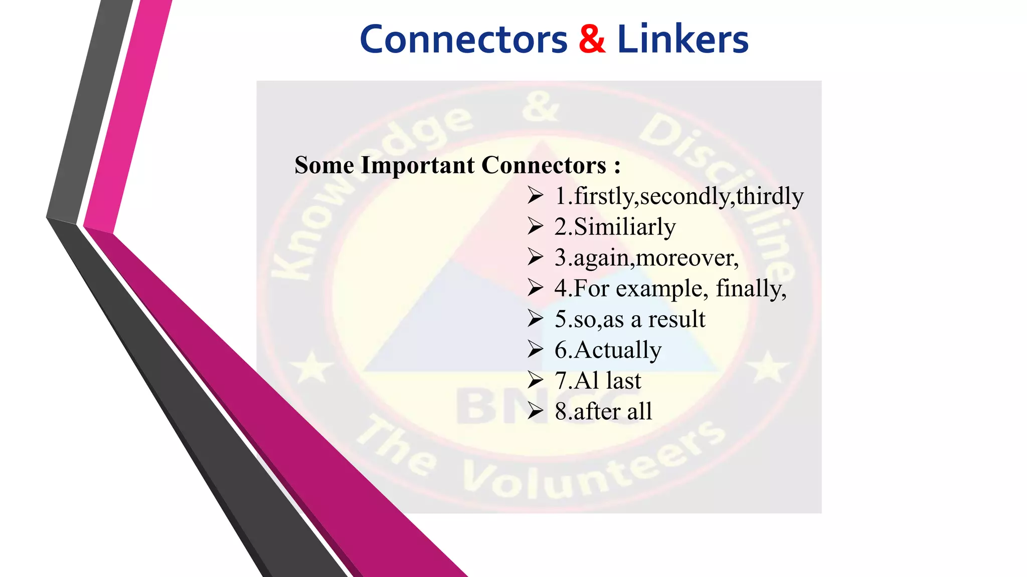 lecture connectors&linkers | PPT