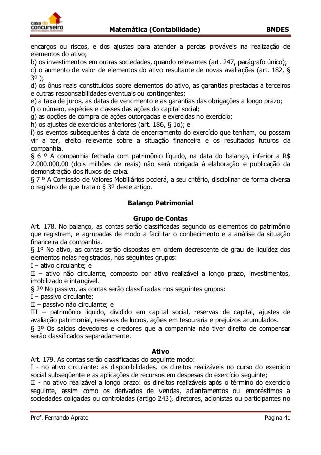 Elementos De Contabilidade Geral
