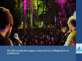 Die Herausforderungen, einen Event erfolgreich zu
etablieren.
 