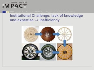 Institutional Challenge:  lack of knowledge  and expertise    inefficiency  