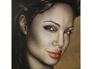 Portret Angelina Jolie, 120 120 oilpaint, Saskia Vugts Portretschilder