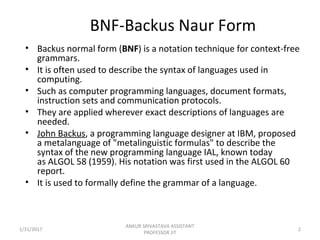 Bnf and ambiquity | PPT | Free Download