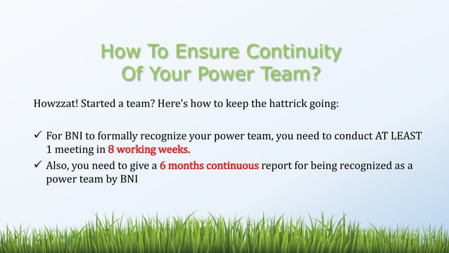 BNI - POWER TEAMS - By Madhup &amp; Anishkaa