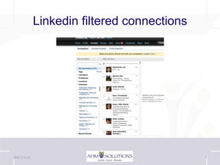 Linkedin filtered connections




BNI 2-5-13                                   7
 