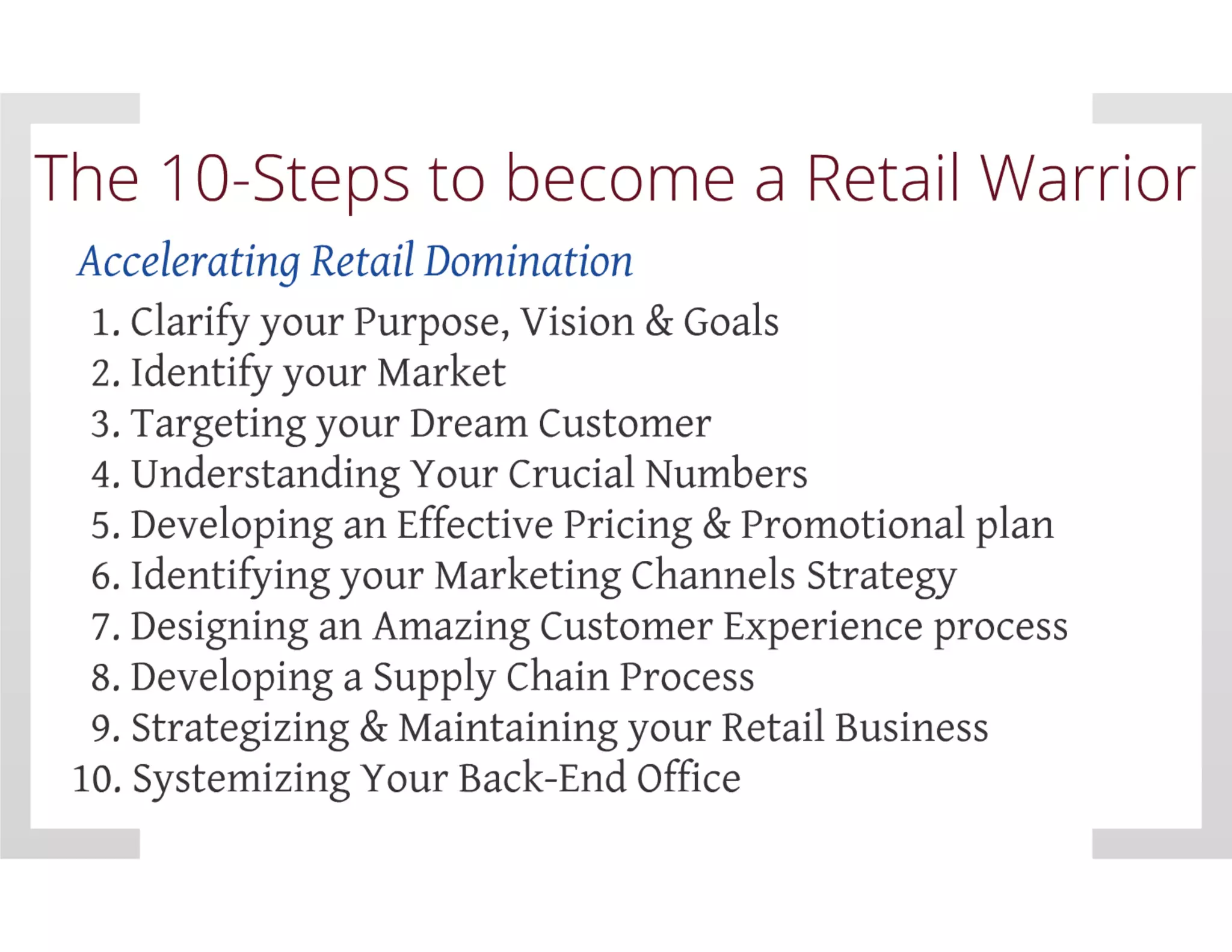 BNI 8 minute presentation 2014