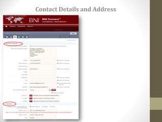 Contact Details and Address
 