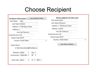 Choose Recipient 