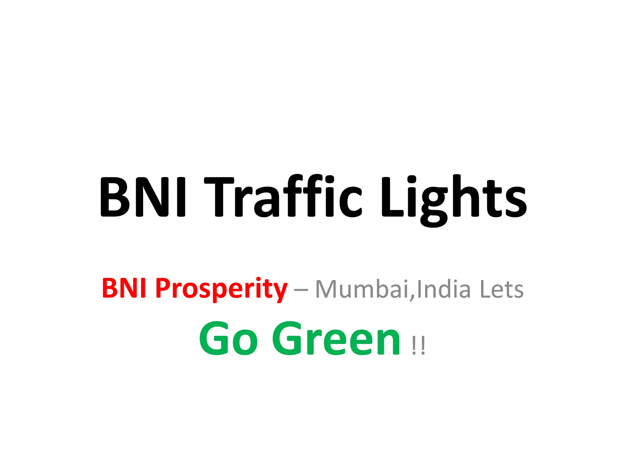 BNI Traffic Lights PPT