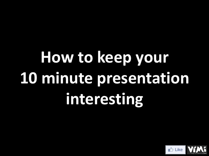 how many slides is a 10 minute presentation