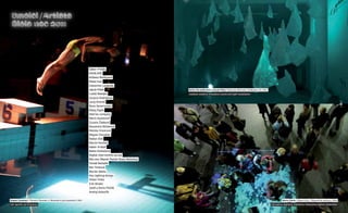 Umelci / Artists
          Biela noc 2011




                                                                              Gábor pribék
                                                                              HeeB.sHe
                                                                              alžbeta meňkyová
                                                                              matej Ivan
                                                                              Catherine langlade
                                                                              jakub pišek                            Beáta Kolbašovská a Jakub Pišek / Dancing machine / alžbetina 35 / 2011
                                                                              lukáš matejka                          zvukovo-svetelná inštalácia / sound and light installation
                                                                              zuzana ondrášová
                                                                              juraj ondráš
/ 24 /




                                                                                                                                                                                                                                                                     / 25 /
                                                                              rune Generiussen
                                                                              matej papík
                                                                              Debrise company
                                                                              mário Kastelovič
                                                                              zuzana žabková
                                                                              alexandra Bočeková
                                                                              monika Vrancová
                                                                              miguel Chevalier
                                                                              Štefan oliš
                                                                              martin Kochan
                                                                              Gábor Krištof
                                                                              Beáta Kolbašová
                                                                              Digital Intervention group
                                                                              mio mio (marek piaček stano Beňačka)
                                                                              tomáš Beňadik
                                                                              nik timková
                                                                              marián Balko
                                                                              Haz lighting design
                                                                              Viktor Frešo
                                                                              erik Binder
                                                                              jozef a Denis pollák
                                                                              andrej Kolenčík

         Debris Company / private prisons 2 / mestská krytá plaváreň / 2011                                                                                                                               Matej Papík / Vírus H₁n₁ / železničná stanica / 2010
         site-specific performance                                                                                                                                                             interaktíva digitálna inštalácia / interactive digital installation
 