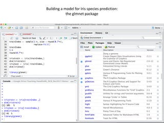 63
Building	a	model	for	Iris	species	prediction:		
the	glmnet	package
 