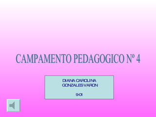 CAMPAMENTO PEDAGOGICO Nº 4 DIANA CAROLINA GONZALES VARON 9-01 