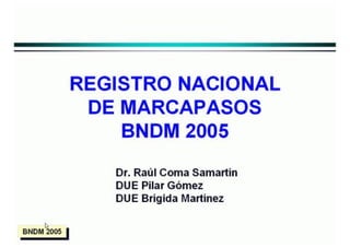 Banco de datos de Estimulación Cardiaca - AÑO 2005