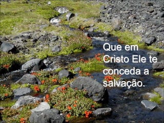 Que em Cristo Ele te conceda a salvação.