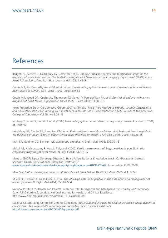 Braintype Natriuretic Peptide (BNP) An Information