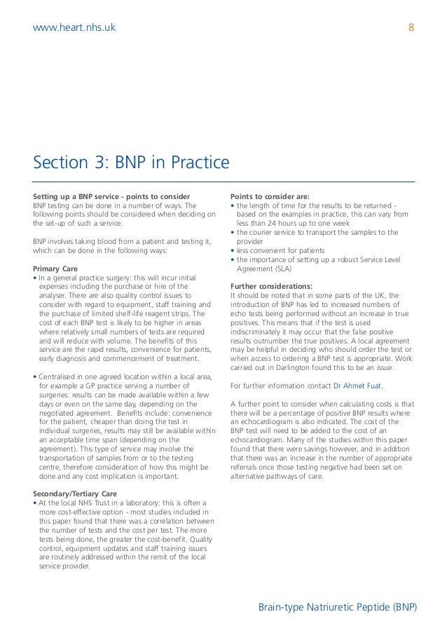Braintype Natriuretic Peptide (BNP) An Information