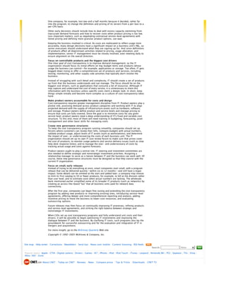 Site map | Help center | Corrections | Newsletters | Send tips | News.com mobile | Content licensing | RSS feeds |
Search: NewsNews
About CNET | Today on CNET | Reviews | News | Compare prices | Tips & Tricks | Downloads | CNET TV
One company, for example, lost two and a half months because it decided, rather far
into the program, to change the definition and pricing of its servers from a per-box to a
per-CPU basis.
Other early decisions should include how to deal with excess capacity stemming from
inaccurate demand forecasts and how to recover costs when product pricing is too low.
Less important matters, such as negotiating contractual service-level agreements with
tiered pricing and defining more granular product options, can wait.
Keeping the business involved is critical. As costs are reallocated to reflect usage more
accurately, many design decisions have a significant impact on a business unit's P&L, so
senior executives should understand what they are signing up for. And since definitions
of products affect all downstream activities related to pricing, usage allocation, and
implementation, senior IT management must be closely involved, even meeting daily to
ensure alignment on the overall direction.
Focus on controllable products and the biggest cost drivers
One clear goal of cost transparency is to improve demand management, so the IT
organization should focus its initial efforts on big-budget items and products whose
usage the business can control--for example, applications or storage. Too often, IT gets
bogged down trying to offer a comprehensive set of products and services, including
testing, monitoring, and other supply-side activities that typically don't involve the
business.
Instead of struggling with such detail and complexity, IT should create a set of products
up front that the business understands and can manage. The focus should be on the
biggest cost drivers, such as applications that consume a lot of resources. Although IT
may capture and understand the cost of every service, it is unnecessary to share this
information with the business unless specific costs merit a deeper look. In short, keep
things simple initially and become more complex as a culture of cost transparency takes
hold.
Make product owners accountable for costs and design
Cost transparency requires greater management discipline from IT. Product owners play a
pivotal role, assessing demand across product categories and working with IT to align
projected demand with the supply of infrastructure assets such as hardware, software,
and storage. Product owners define product and service levels and manage pricing to
ensure that costs are fully covered. Since the goal is to minimize costs for any given
service level, product owners need a deep understanding of IT's fixed and variable cost
structure. To this end, most of them will need training in budgeting, forecasting, asset
management and other basic skills for managing costs.
Create new governance structures
To keep the cost transparency program running smoothly, companies should set up
forums where customers can review their bills, compare budgets with actual numbers,
validate product usage, adjust levels of IT assets (such as workstations), and determine
the impact of over- or underrecovering the costs of each business unit. The IT
organization should set up its own IT cost review forum to make sure that prices cover
the cost of products, to monitor usage patterns and service delivery issues (such as slow
help desk response times), and to manage the over- and underrecovery of costs by
tracking actual usage and costs against forecasts.
Product owners ought to play a central role. IT steering and investment committees are
also needed to define strategic and nonstrategic investment priorities. Assigning a
relationship manager to serve as a liaison between IT and the business can work well. Of
course, these new governance structures must be designed so that they coexist with the
current IT organization.
Focus on small, early releases
Instead of trying to do everything at once, smart companies start small, with a program
release that can be delivered quickly--within six to 12 months--and still have a major
impact. Some details can be omitted at the start and added later; a company may choose
to limit its first catalog to 50 or fewer products, for example, to bill at the division rather
than user level, and to estimate costs when actual numbers are lacking. The wholesale
bank mentioned earlier simplified some of its broader IT products (such as networks) by
creating an across-the-board "tax" that all business units paid for network data
connectivity.
After the first year, companies can begin fine-tuning and extending the cost transparency
program by adding new products or improving existing ones, introducing service-level
agreements, offering deeper and more comprehensive reporting and analysis, adding
incentive pricing to move the business to lower-cost resources, and evaluating
outsourcing options.
Future releases may then focus on continually improving IT processes, refining products
and service-level agreements, and striking the right balance between strategic and
nonstrategic IT investments.
When CIOs set up cost transparency programs and fully understand unit costs and their
drivers, it will be possible to begin optimizing IT investments and improving the
dialogue between IT and the business. By clarifying IT costs, such programs also lay the
groundwork for successful outsourcing and for the evaluation and integration of IT in
mergers and acquisitions.
For more insight, go to the McKinsey Quarterly Web site.
Copyright © 1992-2005 McKinsey & Company, Inc.
Popular topics: Apple | CTIA | Digital camera | Drivers | Games | IE7 | iPhone | iPod | iPod Touch | iTunes | Leopard | Nintendo Wii | PS3 | Spyware | TVs | Vista |
Xbox 360 | Zune
 