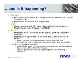 Business Model for Broadcast Mobile TV