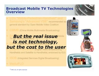 Business Model for Broadcast Mobile TV