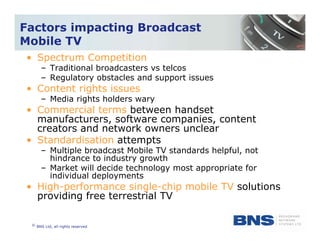 Business Model for Broadcast Mobile TV