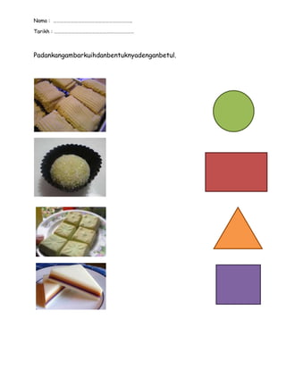 lembaran kerja bentuk