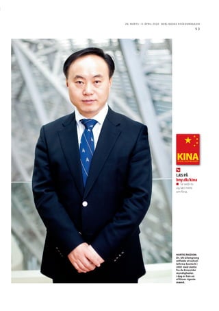 26. MARTS - 8. APRIL 2010 BERLINGSKE NYHEDSMAGA SIN

47

DANSKE VIRKSOMHEDER MED AKTIVITETER I KINA
A.P. MØLLER - MÆRSK
Ca. 9.000 ansatte i Kina.
Forventet jobudvikling 2010:
Omtrent uændret.
Hvor: Maersk Line har hovedsæder i Qingdao, Shanghai og Hong
Kong. Damco og APM Terminals i
Shanghai. Container Inland Services
i Hong Kong. Til stede i ca. 40 byer.
Hvor længe: Regulær linjesejlads
til Kina siden 1928. Første repræsentation i 1984.
Aktiviteter i Kina: Produktion,
salgskontorer, service, producerer
køle- og tørcontainere til Maersk
Line og andre rederier.
På fem år er A.P. Møller – Mærsk
gået fra 5.000 til 9.000 ansatte i
Kina. De vigtigste aktiviteter i Kina
er containertransport i Maersk Line,
havnedrift i APM Terminals og logistikservice i Damco. Maersk Line
har 40 kontorer i Kina, mens APM
Terminals driver otte containerterminaler i Kina. Kina har været det
hurtigst voksende større marked
for gruppens transportaktiviteter
de sidste 20 år.

AMBU
700 ansatte i Kina.
Forventet jobudvikling 2010:
+10%

Hvor: Kun til stede i Xiamen.
Omsætning i Kina: Ca. 440 mio.
kr. (2008/09).
Forventet vækst i omsætning
2010: 10%
Hvor længe: 10 år i Kina.
Aktiviteter i Kina: Produktion,
salgskontor, forskning og udvikling
og indkøb.
Produktion til: Hele verden.
฀Ambu har været i Kina siden
2000, hvor man købte en sprøjtestøbeleverandør i Xiamen. Ambu
har etableret sig i Kina pga. lave
lønninger, markedsmulighederne
samt for at få adgang til kompetencer inden for f.eks. plaststøbning.

ARLA FOODS
720 ansatte i Kina.
Forventet jobudvikling 2010:
Nulvækst.
Hvor: Hovedsæde i Beijing. Til
stede i 12 byer.
Omsætning i Kina: Ca. 450 mio.
kr. (2009).
Forventet vækst i omsætning
2010: 20%
Hvor længe: 5 år i Kina.
Aktiviteter i Kina: Produktion,
salgskontorer.
Produktion til: Kina.
฀Arla etablerede i 2006 produktion af mælkepulver i joint

venture-selskabet Mengniu Arla.
Produktionen foregår i Hohhot i
Indre Mongoliet. Kina er verdens
største marked for forbrugerpakket
mælkepulver og det hurtigst voksende marked for mejeriprodukter.
Arlas kinesiske aktiviteter blev ramt
af melamin-skandalen i 2008.

AVK HOLDING
350 ansatte i Kina.
Forventet jobudvikling 2010:
+15%
Hvor: Hovedsæde i Shanghai og
Nanjing. Til stede i 9 byer.
Omsætning i Kina: 180 mio. kr.
(2009).
Forventet vækst i omsætning
2010: 20%.
Hvor længe: 22 år i Kina.
Aktiviteter i Kina: Produktion,
salgskontorer, service, forskning og
udvikling.
Produktion til: Kina og resten af
Asien.
฀AVK startede i Hong Kong i 1983
med oprettelse af et salgsselskab.
Salget i Kina startede i 1988 gennem
importører. AVK oprettede eget
salgsselskab i 1994 og produktionsselskab i 1998. Kina rummer et stort
potentiale inden for AVK’s hovedområder: vandforsyning, gasforsyning,
spildevand og brandbekæmpelse.

BB ELECTRONICS
353 ansatte i Kina.
Forventet jobudvikling i 2010:
Nulvækst.
Hvor: Kun til stede i Suzhou.
Omsætning i Kina: 115 mio. kr.
(2009).
Forventet vækst i omsætning
2010: 27%
Hvor længe: 6 år i Kina.
Aktiviteter i Kina: Produktion.
Produktion til: Danmark, resten
af Europa, Nordamerika.
฀BB Electronics har en næsten
ligelig fordeling af ansatte mellem
fabrikken i Horsens og i Kina. Fabrikken i Horsens fremstiller produkter
med højt teknologiindhold i
små og mellemstore serier, mens
fabrikken i Suzhou i Kina primært
bruges til produkter med et højere
lønindhold eller i de tilfælde, hvor
BB Electronics kunder har Kina som
deres andet hjemmemarked.

BESTSELLER
Over 30.000 ansatte i Kina.
Hvor: Hovedsæde i Beijing. Butikker i 250 byer.
Hvor længe: 14 år i Kina.
Aktiviteter i Kina: Detailhandel.
฀Bestsellers setup i Kina er
selvstændigt og baseret på produktudvikling og salg til kinesiske
forbrugere. Siden 1996 er Bestseller
nået op på omkring 3.250 butikker
spredt ud over hele Kina. I 2009
åbnede selskabet mere end 500 nye
butikker i Kina. Det medvirkede til en
vækst i omsætningen på 30 procent.
Bestseller-brands i Kina er: ONLY, Jack
 Jones, Vero Moda og Selected.

CARLSBERG
Mere end 8.500 ansatte i Kina.
Hvor: Kinesisk hovedsæde i Hong
Kong. 19 bryggerier og 32 salgskontorer.
Hvor længe: Mere end 130 år i
Kina.
Aktiviteter i Kina: Produktion og
salgskontorer.
Produktion til: Kina.
฀Carlsberg er i Kina for at skabe en
platform for fremtidig vækst. Kina
vil længe være et af de hurtigst
voksende ølmarkeder i verden.
Carlsberg koncentrerer sig om
Vestkina og lader lokale og globale
bryggerier slås i Østkina, hvor man
forsøgte sig i 1990’erne uden held.
På fem år er Carlsberg gået fra
5.000 til 8.500 ansatte i Kina.

CHEMITALIC
230 ansatte i Kina.
Forventet jobudvikling 2010:
+30 ansatte.
Hvor: Kun til stede i Suzhou.
Omsætning i Kina: 50 mio. kr.
(2009).
Forventet vækst i omsætning
2010: 25%
Hvor længe: 5 år i Kina.
Aktiviteter i Kina: Produktion.
Produktion til: Danmark og
resten af Europa.
฀Indtil 2009 var printkortproducenten Chemitalic ejet af GPV Group,
som solgte til to ledende arbejdere i
et management buyout. Chemitalic
er til stede i Kina for at udnytte de
lave omkostninger i landet.

 