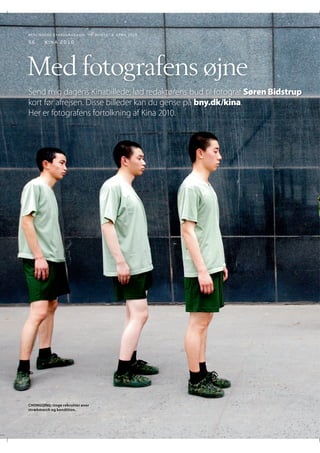 BERLINGSKE NYHEDSMAGA SIN 26. MARTS - 8. APRIL 2010

50

kina 2010

salgskontorer, service, forskning og
udvikling, detailhandel.
Produktion til: Kina, resten af
Asien, Danmark, resten af Europa,
Nordamerika, Australien.
฀Fra starten etablerede Innovation Randers sig i Kina for at producere og sælge til det asiatiske
marked. Siden er lave produktionsomkostninger og muligheden for
at udvide sortimentet, takket være
flere produktionsfaciliteter, blevet
et væsentligt parameter.

ISS
Ca. 13.000 ansatte i Kina.
Hvor: Hovedsæde i Shanghai. Til
stede i 84 byer.
Omsætning i Kina: 241 mio. kr.
(2009).
Hvor længe: 15 år i Kina.
Aktiviteter i Kina: Service.
฀ISS har på fem år tredoblet
antallet af ansatte i Kina. Selskabet
har etableret sig i Kina for at levere
facility service til multinationale
kunder, lokale private virksomheder, offentlige virksomheder og
institutioner.

KK-ELECTRONIC
Over 100 ansatte i Kina.
Hvor: Kun til stede i Chongqing.
Forventet vækst i omsætning
2010: Målet er at vokse mindst lige
så meget som markedet.
Aktiviteter i Kina: Produktion,
salgskontor, service, forskning og
udvikling.
Produktion til: Kina.
฀kk-electronic producerer
styresystemer til bl.a. vindmølleindustrien. Det kinesiske marked
for vindmøller er kraftigt voksende, og mindst 70 procent af en
vindmølle skal være produceret
lokalt. kk-electronic ønskede at
være med på det kinesiske marked
og fandt en partner med et godt
lokalkendskab.

LEGO
Ca. 100 ansatte i Kina.
Hvor: Hovedsæde i Hong Kong og
Beijing. Til stede i 4 byer.
Hvor længe: 15 år i Kina.
Aktiviteter i Kina: Repræsentationskontor, indkøb.
฀Lego er i gang med at etablere en egentlig salgsafdeling i
Beijing. Indtil nu har selskabet

haft repræsentationskontor og en
indkøbsafdeling i Hong Kong.

LEO PHARMA
75 ansatte i Kina.
Forventet jobudvikling 2010:
+15 ansatte.
Hvor: Hovedsæde i Shanghai.
Salgsteams i 27 byer.
Hvor længe: 50 år i Kina.
Aktiviteter i Kina: Salgskontorer,
service, forskning og udvikling.
฀Leo Pharma ser Kina som et
vækstmarked med gode muligheder for firmaets produkter samt
for forskning og udvikling. Over tid
har selskabet med variende succes
solgt produkter via forskellige partnere. I 2009 gik Leo Pharma aktivt
ind i Kina med eget datterselskab,
og man er nu i gang med egne
salgsfolk.

LM GLASFIBER HOLDING
Ca. 1.000 ansatte i Kina.
Forventet jobudvikling 2010:
+600 ansatte.
Hvor: Hovedsæde i Beijing. Til
stede i 5 byer.
Hvor længe: 10 år i Kina.
Aktiviteter i Kina: Produktion,
salgskontorer, indkøb.
Produktion til: Kina.
฀LM Glasfiber, der producerer
vinger til vindmøller, er på fem
år gået fra 100 til omkring 1.000
ansatte i Kina. Selskabet har netop
bebudet en fjerde vingefabrik
Jiangyin tæt på Shanghai. Den første åbnede i Tianjin i 2001. Siden er
kommet fabrikker i Urumqi (2007)
og Qin Huang Dao (2009).

LUNDBECK
72 ansatte i Kina.
Forventet jobudvikling 2010:
Vækst.
Hvor: Hovedsæde i Beijing. Til
stede i 2 byer.
Forventet vækst i omsætning
2010: 20%
Hvor længe: 14 år i Kina.
Aktiviteter i Kina: Salgskontorer.
฀Lundbeck har store forventninger til det kinesiske marked. Men
i dag udgør omsætningen i Kina
blot en mindre del af Lundbecks
omsætning. Lundbeck har været
i Kina via partnere siden 1996 og
etablerede eget datterselskab med
sælgere over hele landet i 2007.

NKT HOLDING
1.508 ansatte i Kina.
Forventet jobudvikling 2010:
Vækst.
Hvor: Hovedsæde i Changzhou
(NKT Cables) og Shanghai (NilfiskAdvance).
Omsætning i Kina: 1.016 mio. kr.
(2009).
Hvor længe: 15 år i Kina.
Aktiviteter i Kina: Produktion,
salgskontorer, service, forskning og
udvikling, detailhandel.
Produktion til: Hele verden.
฀Kina står for 9 procent af NKT’s
omsætning. Både NKT Cables og
Nilfisk-Advance har fabrikker i Kina.
NKT Cables nyder godt af store
kinesiske investeringer i energiinfrastruktur og udbygningen af
højhastighedstog (køreledninger).
Nilfisk-Advance kan både udnytte
markedspotentialet i Kina og de
lave produktionsomkostninger.

NOVO NORDISK
2.800 ansatte i Kina.
Forventet jobudvikling 2010:
Vækst.
Hvor: Hovedsæde i Beijing. Til
stede i 7 byer.
Forventet vækst i omsætning
2010: Mere end 20 procent.
Hvor længe: 16 år i Kina.
Aktiviteter i Kina: Produktion, salgskontorer, forskning og
udvikling.
Produktion til: Kina og resten af
Asien.
฀Novo Nordisk har etableret sig i
Kina for at få adgang til det kinesiske
hjemmemarked, fordi der er gode
vilkår for produktion og for at få
adgang til viden og talent. På fem år
har Novo mere end firdoblet antallet
af ansatte i Kina, og i dag arbejder
omkring 10 procent af selskabets
ansatte i Kina. Novos produkter
kom på markedet i Kina i 1960’erne.
Selskabet har haft fabrik i Tianjin
siden 1994. Siden 2002 har man haft
forskning og udvikling i Kina.

NOVOZYMES
Ca. 1.000 ansatte i Kina.
Hvor: Hovedsæde i Beijing. Til
stede i 7 byer.
Aktiviteter i Kina: Produktion,
salgskontorer, service, forskning
og udvikling, marketing og supply
chain.

Produktion til: Kina og resten af
Asien.
฀Kina er Novozymes’ næststørste
marked efter USA. Omsætningen i
Asia/Pacific-regionen var i 2009 på
1,6 mia. kr. Selskabet er i gang med
at opføre en ny hyaluronsyre-fabrik
i Tianjin.

ROCKWOOL
INTERNATIONAL
11 ansatte i Kina.
Forventet jobudvikling 2010:
Nulvækst.
Hvor: Hovedsæde i Shanghai. Til
stede i 2 byer.
Omsætning i Kina: 20-25 mio. kr.
Forventet vækst i omsætning
2010: 20%
Hvor længe: 3 år i Kina.
Aktiviteter i Kina: Salgskontorer
og indkøb.
฀Rockwool har etableret sig i Kina
for at få del i det kinesiske marked
for isolering. De fleste kinesiske
huse er enten dårligt isoleret – eller
slet ikke.

 