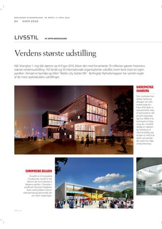 BERLINGSKE NYHEDSMAGA SIN 26. MARTS - 8. APRIL 2010

58

kina 2010

CHONGQING: Gadeliv, hvor der bliver klippet hår, lavet mad og diskuteret livligt.

CHONGQING: Er der ligestilling i Kina? Her slæbes cement i spande til et planlagt højhus, der skal blive en af verdens ti højeste skyskrabere.

 