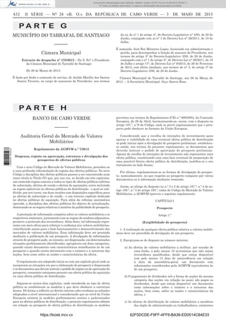 Documento descarregado pelo utilizador Adilson Varela (10.8.0.12) em 03-05-2013 08:59:11.
© Todos os direitos reservados. A cópia ou distribuição não autorizada é proibida.

432

II SÉRIE — NO 24 «B. O.» DA REPÚBLICA DE CABO VERDE — 3

DE MAIO DE 2013

PA RT E G
MUNICÍPIO DO TARRAFAL DE SANTIAGO
––––––
Câmara Municipal
Extracto de despacho nº 478/2013 – De S. Exª o Presidente
da Câmara Municipal do Tarrafal de Santiago:
De 26 de Março de 2013:
É dada por ﬁnda a comissão de serviço, de Anilda Marília dos Santos
Soares Tavares, no cargo de assessora do Presidente, nos termos

da a), do n° 1 do artigo 4°, do Decreto-Legislativo n° 3/95, de 20 de
Junho, conjugado com a) n° 1 do Decreto-Lei n° 26/2011, de 18 de
Julho.
É nomeado, José Rui Monteiro Lopes, licenciado em administração e
gestão, para desempenhar a função de assessor do Presidente, nos
termos do artigo 3° do Decreto-Legislativo 3/95, de 20 de Junho,
conjugado com o n° 1 do artigo 3°, do Decreto-Lei n° 26/2011, de 18
de Julho e artigo 17°, do Decreto-Lei n° 9/2013, de 26 de Fevereiro
de 2013, com efeito imediato, nos termos do n° 3, do artigo 3° do
Decreto-Legislativo 3/95, de 20 de Junho.
Câmara Municipal do Tarrafal de Santiago, aos 26 de Março de
2013. – A Secretária Municipal, Suzy Soares Rosa.

PA RT E H
BANCO DE CABO VERDE
––––––

1 689000 005433

Auditoria Geral do Mercado de Valores
Mobiliários
Regulamento da AGMVM n.º 7/2013
Dispensa, registo ou aprovação, estrutura e divulgação dos
prospectos de ofertas públicas
Com o novo Código do Mercado de Valores Mobiliários, procedeu-se
a uma profunda reformulação do regime das ofertas públicas. No novo
Código a disciplina das ofertas públicas passou a ser concentrada num
único título (o Título IV) que, por sua vez, se divide em três capítulos:
um contendo regras comuns a todos os tipos de ofertas públicas (ofertas
de subscrição, ofertas de venda e ofertas de aquisição), outro incluindo
as regras aplicáveis às ofertas públicas de distribuição - o qual se subdivide, por seu turno, em duas secções com disposições especíﬁcas para
as ofertas de subscrição e de venda - e um terceiro capítulo dedicado
às ofertas públicas de aquisição. Para além da reforma sistemática
operada, a disciplina das ofertas públicas foi objecto de actualização,
destacando-se as regras relativas à matéria da publicidade do prospecto.
A prestação de informação completa sobre os valores mobiliários e os
respectivos emitentes, juntamente com as regras de conduta adjacentes,
promove a protecção dos investidores. Além disso, tal informação representa um meio eﬁcaz para reforçar a conﬁança nos valores mobiliários,
contribuindo assim para o bom funcionamento e desenvolvimento dos
mercados de valores mobiliários. Essa informação deve ser prestada
mediante a publicação de um prospecto. A divulgação de informações
através de prospecto pode, no entanto, ser dispensada, em determinadas
situações perfeitamente identiﬁcadas, agrupáveis em duas categorias,
quando exista documento com características semelhantes às de um
prospecto e quando exista documento com o número e a natureza das
acções, bem como sobre as razões e características da oferta.
O regulamento ora adoptado inicia-se com um capítulo geral onde se
enumeram as situações em que a elaboração do prospecto é dispensada
e os documentos que devem instruir o pedido de registo ou de aprovação do
prospecto, consoante estejamos perante um oferta pública de aquisição
ou uma oferta pública de distribuição.
Seguem-se outros dois capítulos, onde atendendo ao tipo de oferta
pública se estabelecem os modelos a que deve obedecer a estrutura
destes. De forma a reﬂectir no direito interno cabo-verdiano as soluções
adoptadas a nível internacional e considerando que ao nível da União
Europeia existem já modelos perfeitamente aceites e padronizados
para as ofertas públicas de distribuição, o presente regulamento admite
em relação ao prospecto de oferta pública de distribuição os modelos

https://kiosk.incv.cv

previstos nos termos do Regulamento (CE) n.º 809/2004, da Comissão
Europeia, de 29 de Abril, harmonizando-se, assim, com o disposto no
artigo 187.º, n.º6 do Código, onde se prevê expressamente que o prospecto pode obedecer ao formato da União Europeia.
Considerando que a recolha de intenções de investimento para
apurar a viabilidade de uma eventual oferta pública de distribuição
só pode iniciar após a divulgação de prospecto preliminar, estabelecese ainda, nos termos do presente regulamento, os documentos que
deverão instruir o pedido de aprovação do prospecto preliminar.
Apesar da recolha de intenções de investimento não representar uma
oferta pública, constituindo esta uma fase eventual de preparação de
uma possível futura oferta pública de distribuição, justiﬁca-se o seu
tratamento ao lado destas.
Por último, regulamentam-se as formas de divulgação do prospecto, nomeadamente, no que respeita ao prospecto composto por vários
documentos ou à informação mediante remissão.
Assim, ao abrigo do disposto no n.º 2 e 3 do artigo 187.º, n.º 4 do artigo 188.º, n.º 5 do artigo 195.º, todos do Código do Mercado de Valores
Mobiliários, a AGMVM aprovou o seguinte regulamento:
CAPÍTULO I
Prospecto
Artigo 1.º
(Exigibilidade de prospecto)
1. A realização de qualquer oferta pública relativa a valores mobiliários deve ser precedida de divulgação de um prospecto.
2. Exceptuam-se do disposto no número anterior:
a) As ofertas de valores mobiliários a atribuir, por ocasião de
uma fusão, a pelo menos 10 accionistas que não sejam
investidores qualiﬁcados, desde que esteja disponível
com pelo menos 15 dias de antecedência em relação
à data da assembleia-geral, um documento com
informações consideradas pela AGMVM equivalentes às
de um prospecto;
b) O pagamento de dividendos sob a forma de acções da mesma
categoria das acções em relação às quais são pagos os
dividendos, desde que esteja disponível um documento
como informações sobre o número e a natureza das
acções, bem como, sobre as razões e características da
oferta; e
c) As ofertas de distribuição de valores mobiliários a membros
dos órgão de administração ou trabalhadores, existentes

62F5DCDE-F9FF-4FF6-BA36-ED0514C84E33

 