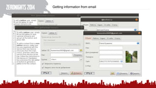 Getting information from email
 