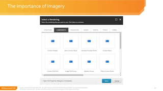 #SitecoreSYM 10
The Importance of Imagery
© 2001-2018 Sitecore Corporation A/S. All rights reserved. Sitecore® and Own the Experience® are registered trademarks
of Sitecore Corporation A/S. All other brand and product names are the property of their respective owners.
 