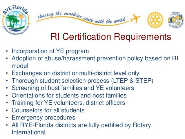 j-1 student exchanges Rotary Compliance Officer Training Club Exchange Youth