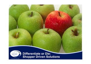 Differentiate or Die:
© Oxford Strategic Marketing 2008
                                    Shopper Driven Solutions
 