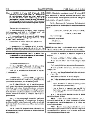 Révision des prix 2015 - Maroc