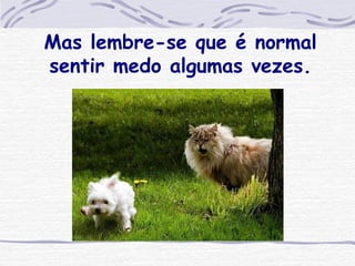 Mas lembre-se que é normal   sentir medo algumas vezes. 