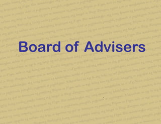Board of Advisers  