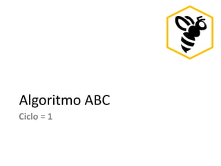 Algoritmo ABC
Ciclo = 1
 