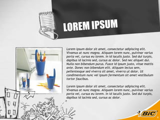 LOREM IPSUM Lorem ipsum dolor sit amet, consectetur adipiscing elit. Vivamus at nunc magna. Aliquam lorem nunc, pulvinar varius porta vel, cursus eu lorem. In id iaculis justo. Sed dui turpis, dapibus id lacinia sed, cursus ac dolor. Sed nec aliquet dui. Nulla non bibendum purus. Fusce id ipsum justo, vitae mattis ante. Donec non bibendum elit. Aliquam lectus sem, pellentesque sed viverra sit amet, viverra ut dolor. Ut condimentum nunc vel ipsum fermentum sit amet vestibulum tortor faucibus. Lorem ipsum dolor sit amet, consectetur adipiscing elit. Vivamus at nunc magna. Aliquam lorem nunc, pulvinar varius porta vel, cursus eu lorem. In id iaculis justo. Sed dui turpis, dapibus id lacinia sed, cursus ac dolor.  