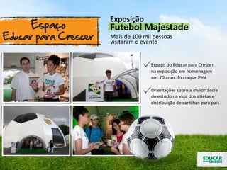 Exposição
Futebol Majestade
Mais de 100 mil pessoas
visitaram o evento
 