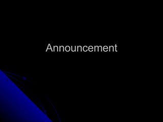 Announcement 