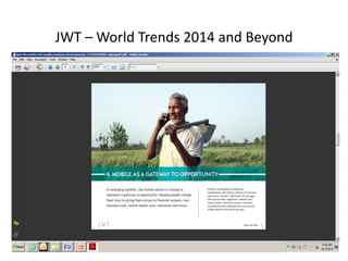 JWT – World Trends 2014 and Beyond 
 